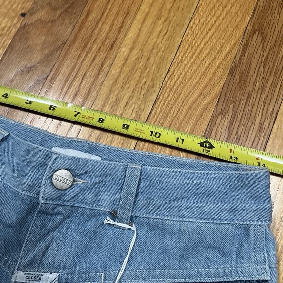 Closed Patchwork 2-Tone Denim High Rise Crop Jean Sz 28”x27” Cotton Italy Grunge - Picture 4 of 12